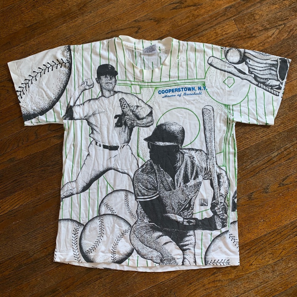 Vintage 1994 Cooperstown All Over Print Shirt